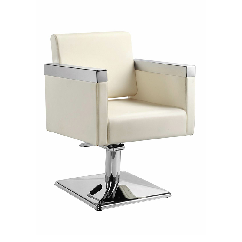 Silla de salón con forma de cuero beige HZ8823