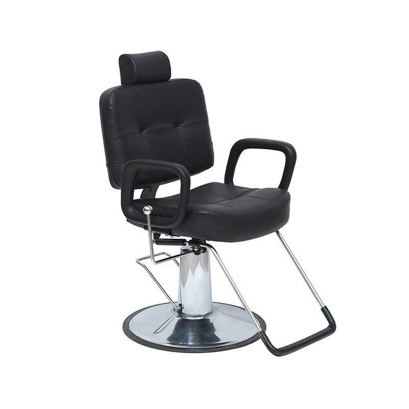 Silla de barbero negra HZ8838 Silla de salón reclinable