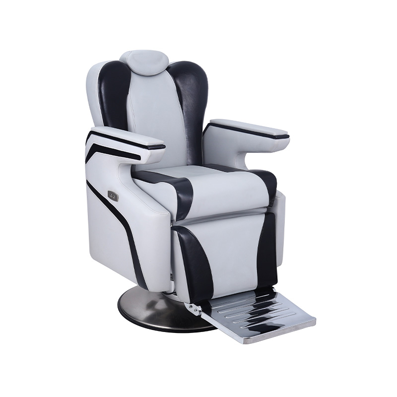 HZ87125 Silla de barbero multiusos gruesa gris con negro
