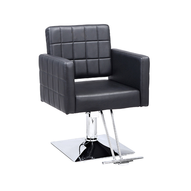 HZ8822CZ Reposapiés hidráulico cuadrado negro para silla de barbero con clavijas adicionales, silla de salón para peluquero