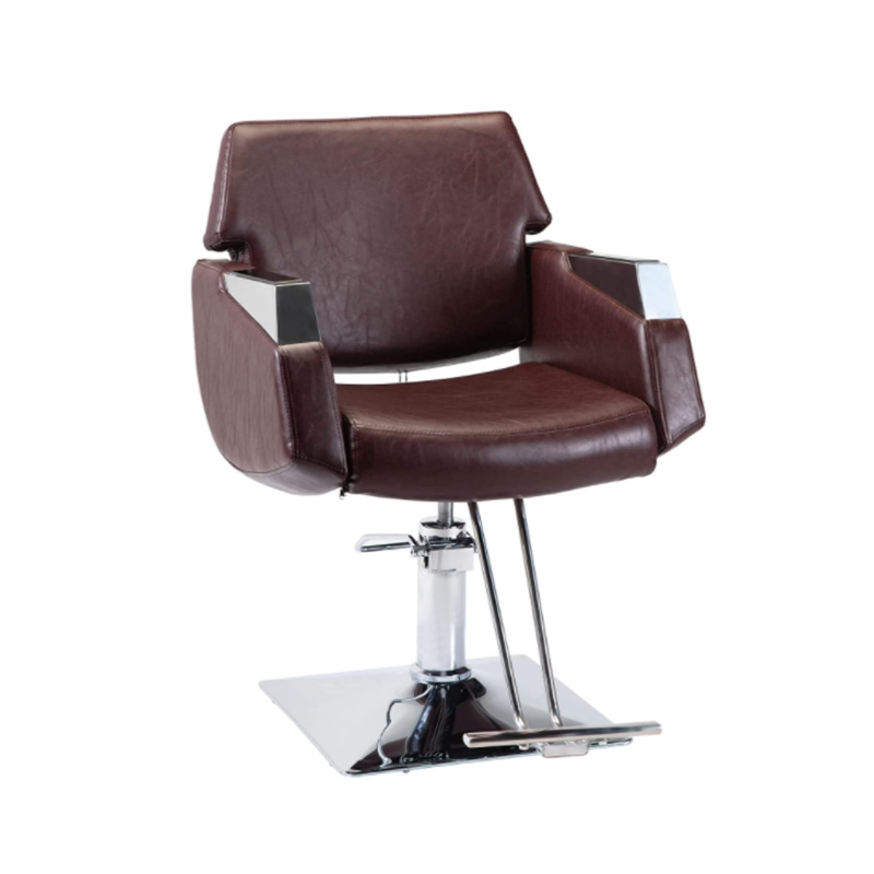 HZ88151 Silla reclinable de cuero marrón