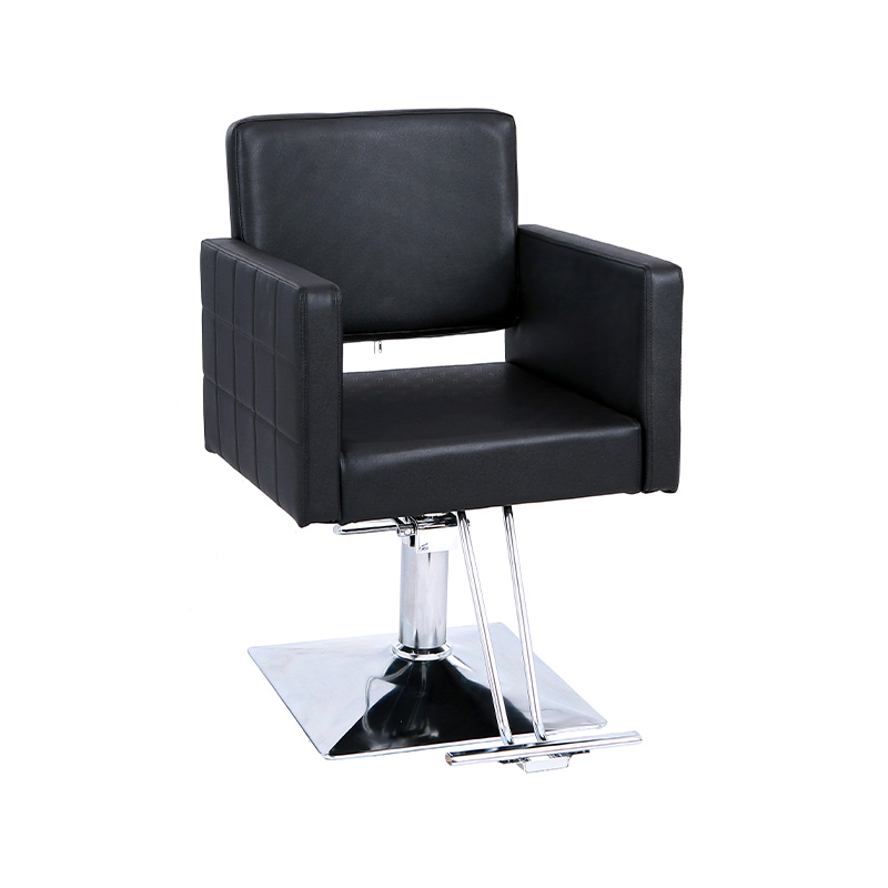 HZ8822C Reposapiés hidráulico para silla de barbero con clavijas adicionales Silla de salón para estilista Silla de pelo negra