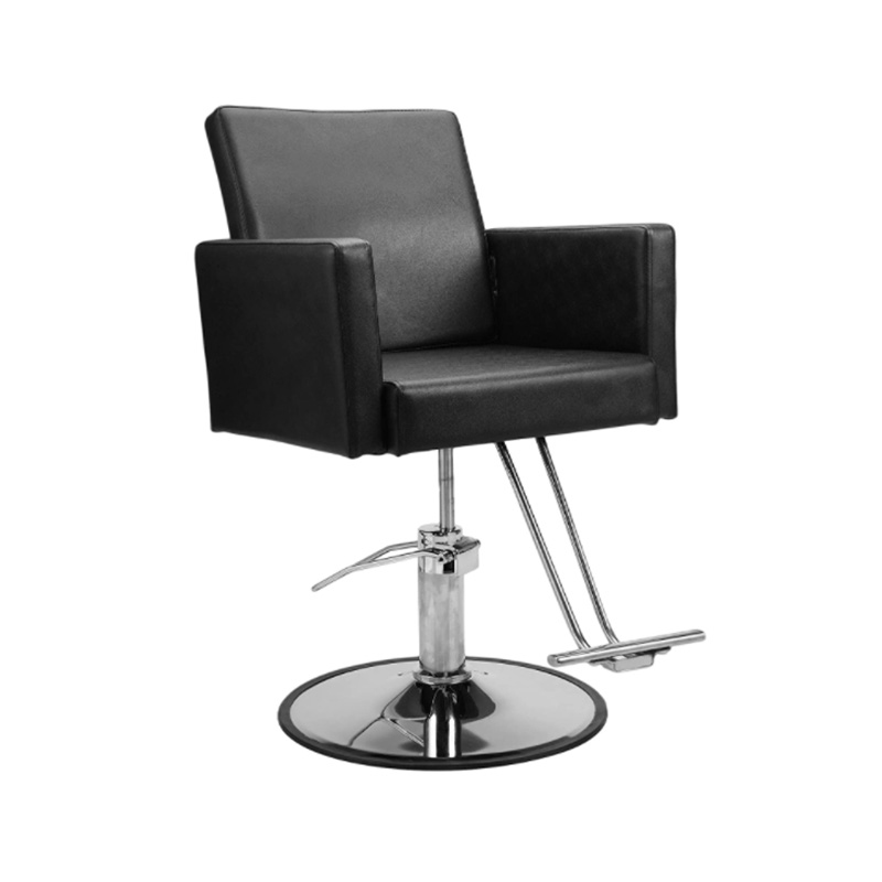 Silla de peinado hidráulica negra HZ8895 para peluquería