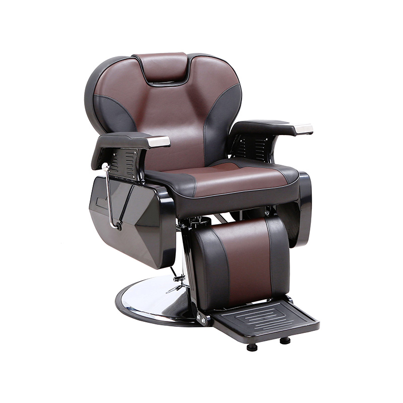 HZ8702ABR Browm y silla de barbero hidráulica pesada negra