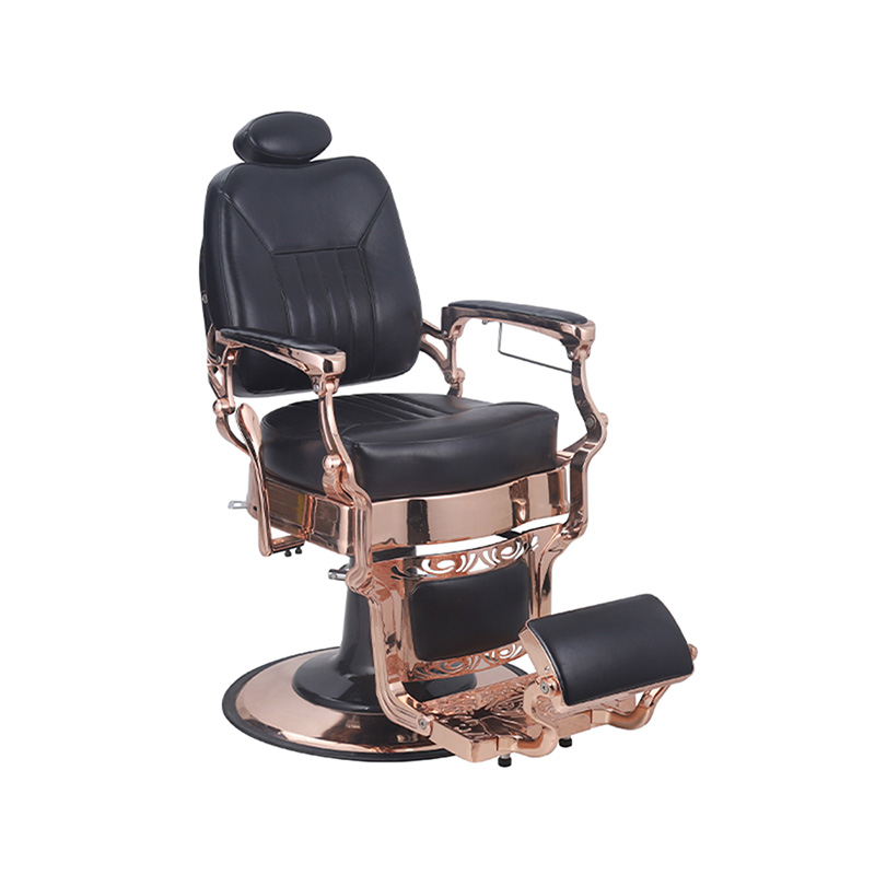 Silla de barbero retro con marco de oro rosa HZ8766