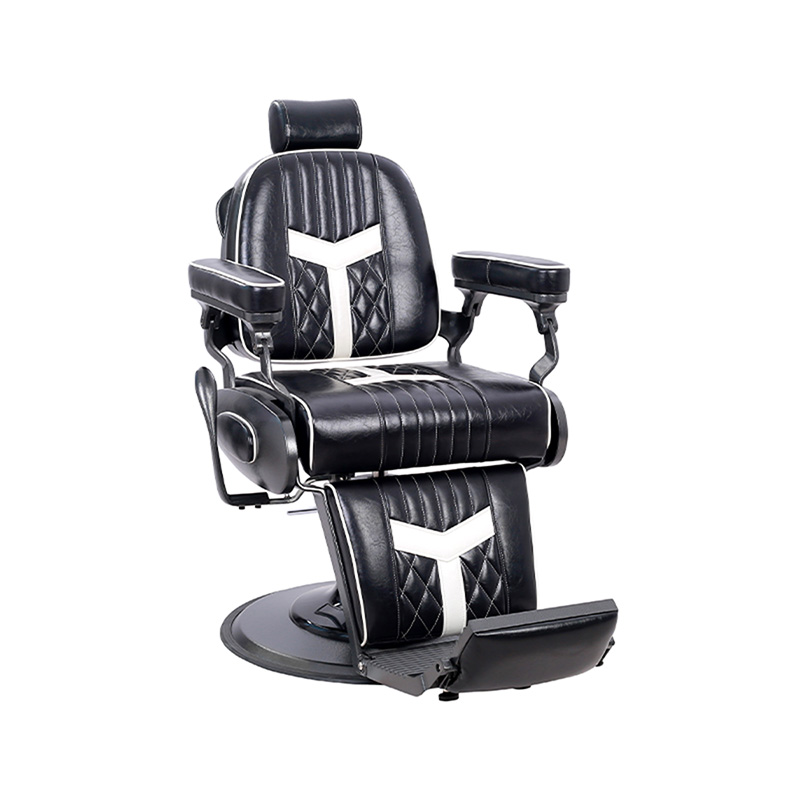 HZ8775 Silla de barbero vintage, salón de personajes, silla con cabeza de aceite para hombre