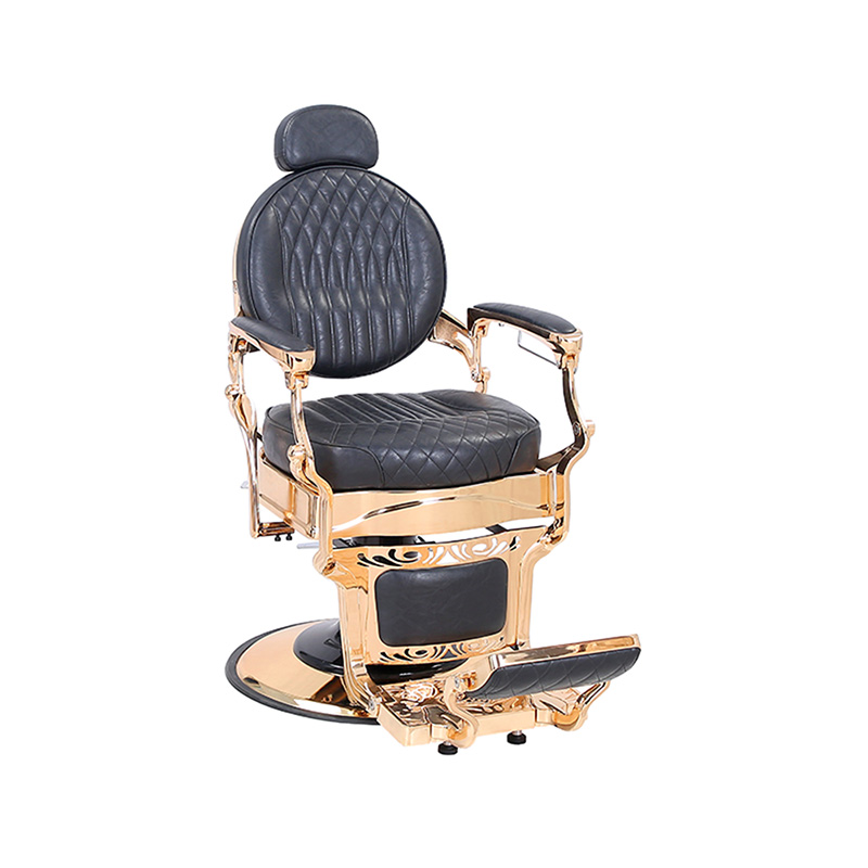 Silla de peluquería retro a cuadros negra HZHZ8799E