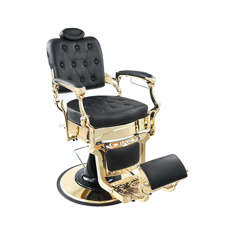 Silla de barbero con respaldo cuadrado reclinable hidráulico de alta resistencia estilo vintage HZ8799F