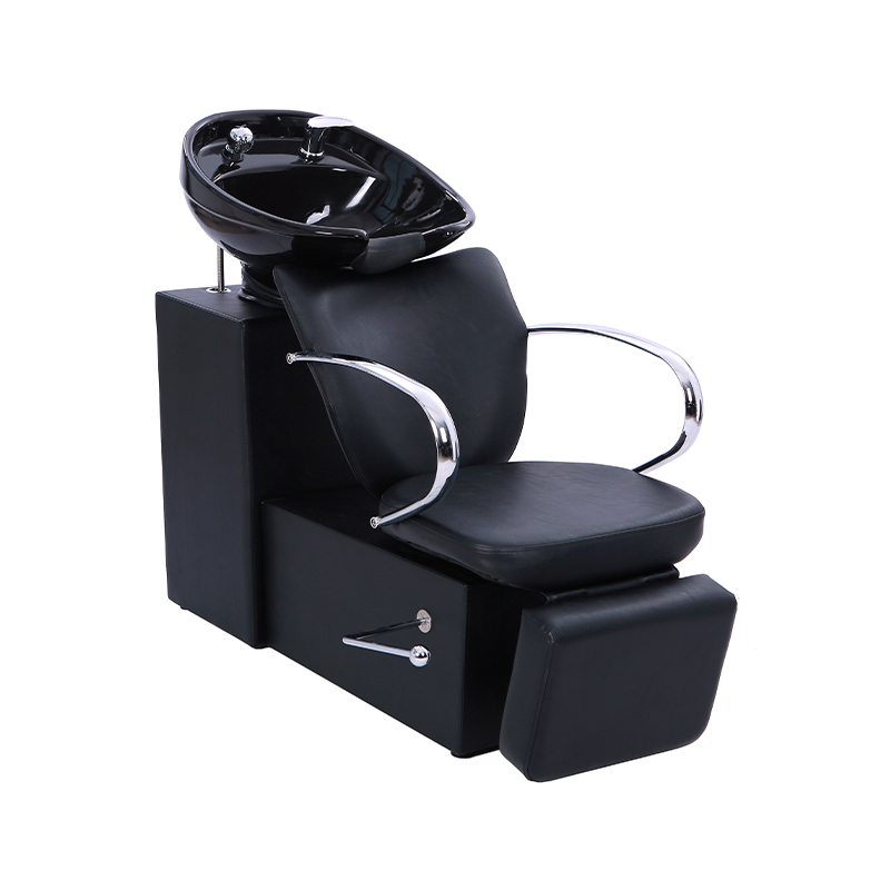 HZ9094 Silla de champú reclinable para salón con reposapiernas