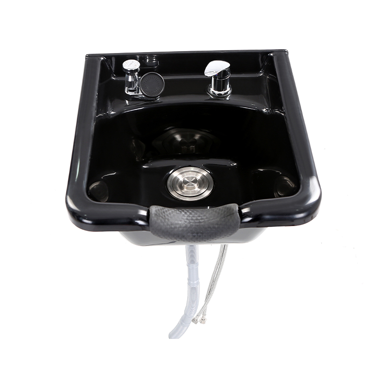HZ9082 Cuenco de champú negro extra ancho, salón de plástico negro ABS