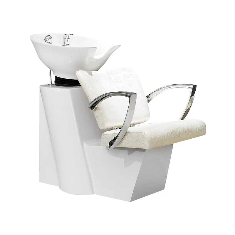 HZ9009 Estación de champú con unidad de retrolavado de lavabo para lavado de cabello blanco