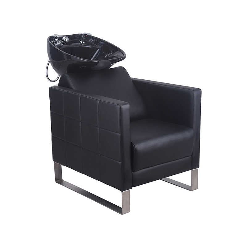 HZ9102 / HZ9102H Cuenco y silla de cerámica con champú retrolavable negro
