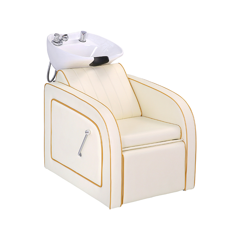 HZ9108 Silla de champú con patas ajustables en línea beige y marrón